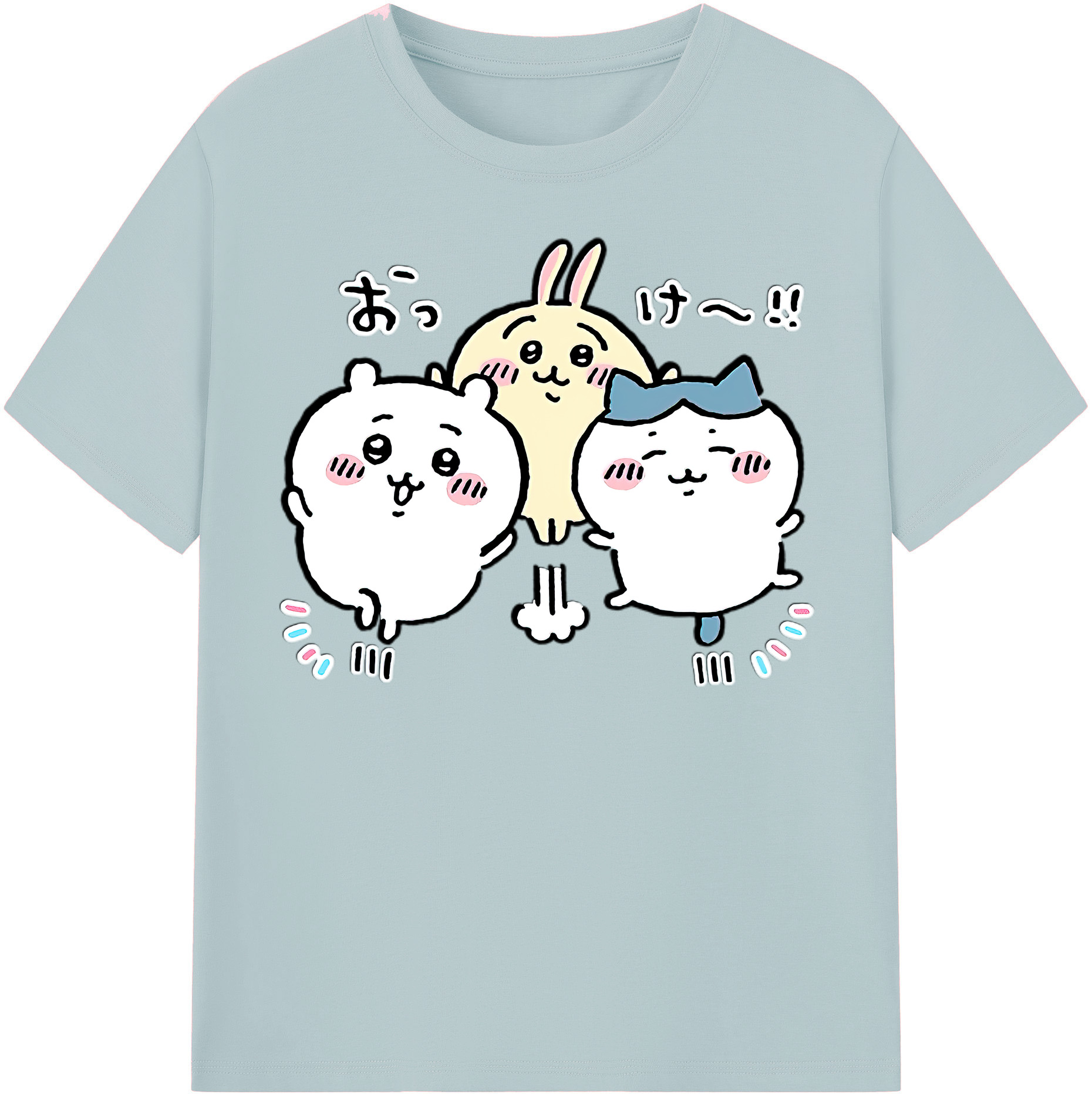 （画像用） ちいかわ ちいかわ Chii-kawa chiikawa 綿100％半袖Tシャツ（フロントプリント）